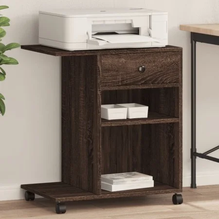 Druckerständer mit eichenbraunen Rädern 60x40x68,5 cm von vidaXL, Drucker unterstützt - Ref: Foro24-840645, Preis: 56,04 €, R...