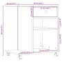 Druckerständer mit eichenbraunen Rädern 60x40x68,5 cm von vidaXL, Drucker unterstützt - Ref: Foro24-840645, Preis: 56,04 €, R...