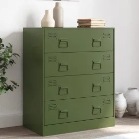Olivgrünes Sideboard aus Stahl, 67x39x83 cm von vidaXL, Sideboards - Ref: Foro24-841683, Preis: 186,98 €, Rabatt: %