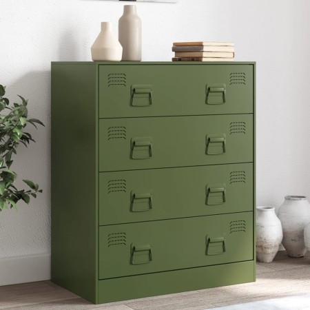 Aparador de acero verde oliva 67x39x83 cm de vidaXL, Aparadores - Ref: Foro24-841683, Precio: 194,05 €, Descuento: %