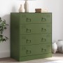 Aparador de acero verde oliva 67x39x83 cm de vidaXL, Aparadores - Ref: Foro24-841683, Precio: 194,05 €, Descuento: %