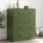 Aparador de acero verde oliva 67x39x83 cm de vidaXL, Aparadores - Ref: Foro24-841683, Precio: 186,95 €, Descuento: %