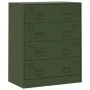 Aparador de acero verde oliva 67x39x83 cm de vidaXL, Aparadores - Ref: Foro24-841683, Precio: 186,95 €, Descuento: %