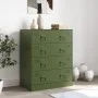 Aparador de acero verde oliva 67x39x83 cm de vidaXL, Aparadores - Ref: Foro24-841683, Precio: 186,95 €, Descuento: %