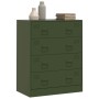 Aparador de acero verde oliva 67x39x83 cm de vidaXL, Aparadores - Ref: Foro24-841683, Precio: 194,05 €, Descuento: %