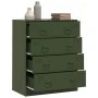 Aparador de acero verde oliva 67x39x83 cm de vidaXL, Aparadores - Ref: Foro24-841683, Precio: 186,95 €, Descuento: %