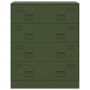 Aparador de acero verde oliva 67x39x83 cm de vidaXL, Aparadores - Ref: Foro24-841683, Precio: 194,05 €, Descuento: %