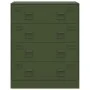 Aparador de acero verde oliva 67x39x83 cm de vidaXL, Aparadores - Ref: Foro24-841683, Precio: 186,95 €, Descuento: %