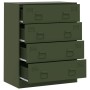 Aparador de acero verde oliva 67x39x83 cm de vidaXL, Aparadores - Ref: Foro24-841683, Precio: 194,05 €, Descuento: %