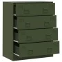 Aparador de acero verde oliva 67x39x83 cm de vidaXL, Aparadores - Ref: Foro24-841683, Precio: 186,95 €, Descuento: %