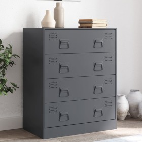 Anthrazitgraues Sideboard aus Stahl 67x39x83 cm von vidaXL, Sideboards - Ref: Foro24-841681, Preis: 155,32 €, Rabatt: %