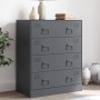 Anthrazitgraues Sideboard aus Stahl 67x39x83 cm von vidaXL, Sideboards - Ref: Foro24-841681, Preis: 155,24 €, Rabatt: %