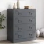 Anthrazitgraues Sideboard aus Stahl 67x39x83 cm von vidaXL, Sideboards - Ref: Foro24-841681, Preis: 153,65 €, Rabatt: %