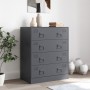 Anthrazitgraues Sideboard aus Stahl 67x39x83 cm von vidaXL, Sideboards - Ref: Foro24-841681, Preis: 155,24 €, Rabatt: %