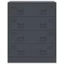 Anthracite gray steel sideboard 67x39x83 cm by vidaXL, Sideboards - Ref: Foro24-841681, Price: 153,59 €, Discount: %