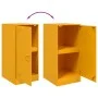 Aparador de acero amarillo mostaza 34,5x39x73 cm de vidaXL, Aparadores - Ref: Foro24-841712, Precio: 62,24 €, Descuento: %