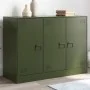Olivgrünes Sideboard aus Stahl, 99 x 39 x 73 cm von vidaXL, Sideboards - Ref: Foro24-841725, Preis: 164,87 €, Rabatt: %