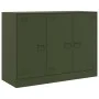 Olivgrünes Sideboard aus Stahl, 99 x 39 x 73 cm von vidaXL, Sideboards - Ref: Foro24-841725, Preis: 164,87 €, Rabatt: %