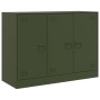 Olivgrünes Sideboard aus Stahl, 99 x 39 x 73 cm von vidaXL, Sideboards - Ref: Foro24-841725, Preis: 171,42 €, Rabatt: %