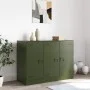 Olivgrünes Sideboard aus Stahl, 99 x 39 x 73 cm von vidaXL, Sideboards - Ref: Foro24-841725, Preis: 164,87 €, Rabatt: %