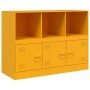 Senfgelbes Sideboard aus Stahl, 99 x 39 x 73 cm von vidaXL, Sideboards - Ref: Foro24-841790, Preis: 143,66 €, Rabatt: %