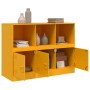 Aparador de acero amarillo mostaza 99x39x73 cm de vidaXL, Aparadores - Ref: Foro24-841790, Precio: 143,66 €, Descuento: %