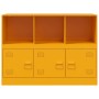 Aparador de acero amarillo mostaza 99x39x73 cm de vidaXL, Aparadores - Ref: Foro24-841790, Precio: 143,66 €, Descuento: %
