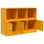 Aparador de acero amarillo mostaza 99x39x73 cm de vidaXL, Aparadores - Ref: Foro24-841790, Precio: 143,66 €, Descuento: %