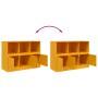 Aparador de acero amarillo mostaza 99x39x73 cm de vidaXL, Aparadores - Ref: Foro24-841790, Precio: 143,66 €, Descuento: %