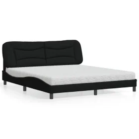 Bed with black fabric mattress 180x200 cm by vidaXL, Beds and slatted bases - Ref: Foro24-3208550, Price: 449,67 €, Discount: %