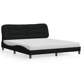 Bett mit schwarzer Stoffmatratze 180x200 cm von vidaXL, Betten und Lattenroste - Ref: Foro24-3208550, Preis: 456,02 €, Rabatt: %