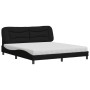 Cama con colchón de tela negro 180x200 cm de vidaXL, Camas y somieres - Ref: Foro24-3208550, Precio: 456,38 €