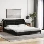 Bed with black fabric mattress 180x200 cm by vidaXL, Beds and slatted bases - Ref: Foro24-3208550, Price: 449,83 €, Discount: %