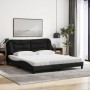 Bett mit schwarzer Stoffmatratze 180x200 cm von vidaXL, Betten und Lattenroste - Ref: Foro24-3208550, Preis: 456,02 €, Rabatt: %