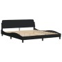 Bett mit schwarzer Stoffmatratze 180x200 cm von vidaXL, Betten und Lattenroste - Ref: Foro24-3208550, Preis: 456,02 €, Rabatt: %