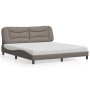 Bett mit taupegrauer Stoffmatratze 180x200 cm von vidaXL, Betten und Lattenroste - Ref: Foro24-3208552, Preis: 453,27 €, Raba...