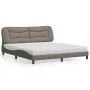 Cama con colchón de tela gris taupe 180x200 cm de vidaXL, Camas y somieres - Ref: Foro24-3208552, Precio: 454,51 €, Descuento: %