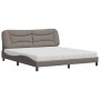 Bett mit taupegrauer Stoffmatratze 180x200 cm von vidaXL, Betten und Lattenroste - Ref: Foro24-3208552, Preis: 453,27 €, Raba...