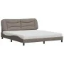 Cama con colchón de tela gris taupe 180x200 cm de vidaXL, Camas y somieres - Ref: Foro24-3208552, Precio: 454,51 €, Descuento: %