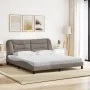 Cama con colchón de tela gris taupe 180x200 cm de vidaXL, Camas y somieres - Ref: Foro24-3208552, Precio: 454,51 €, Descuento: %