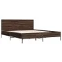 Estructura cama madera ingeniería metal marrón roble 120x200 cm de vidaXL, Camas y somieres - Ref: Foro24-3279996, Precio: 14...