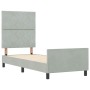 Estructura de cama Gris claro 80 x 200 cm Terciopelo