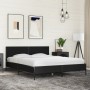Engineered wood and black metal bed frame 150x200cm by vidaXL, Beds and slatted bases - Ref: Foro24-3280002, Price: 159,16 €,...