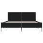Engineered wood and black metal bed frame 150x200cm by vidaXL, Beds and slatted bases - Ref: Foro24-3280002, Price: 159,16 €,...