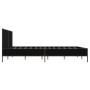 Engineered wood and black metal bed frame 150x200cm by vidaXL, Beds and slatted bases - Ref: Foro24-3280002, Price: 159,16 €,...