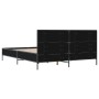 Engineered wood and black metal bed frame 150x200cm by vidaXL, Beds and slatted bases - Ref: Foro24-3280002, Price: 159,16 €,...