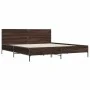Bettgestell aus eichenbraunem Metallwerkstoff, 180 x 200 cm von vidaXL, Betten und Lattenroste - Ref: Foro24-3280016, Preis: ...