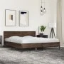 Estructura cama madera ingeniería metal marrón roble 180x200 cm de vidaXL, Camas y somieres - Ref: Foro24-3280016, Precio: 16...