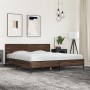 Oak brown metal engineered wood bed frame 180x200 cm by vidaXL, Beds and slatted bases - Ref: Foro24-3280016, Price: 167,26 €...