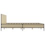 Estructura cama madera ingeniería metal roble Sonoma 120x190 cm de vidaXL, Camas y somieres - Ref: Foro24-3280023, Precio: 14...